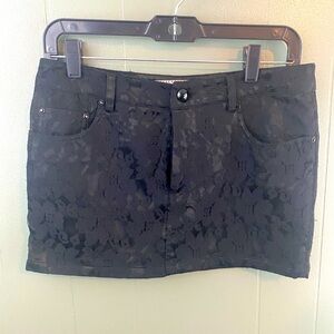 Forever21 Twist - Black Lace Mini Skirt - S